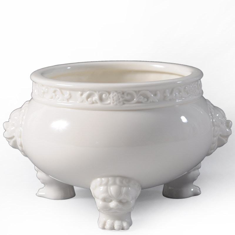 香炉德化白瓷家用室内供佛供奉大号陶瓷佛教香薰炉