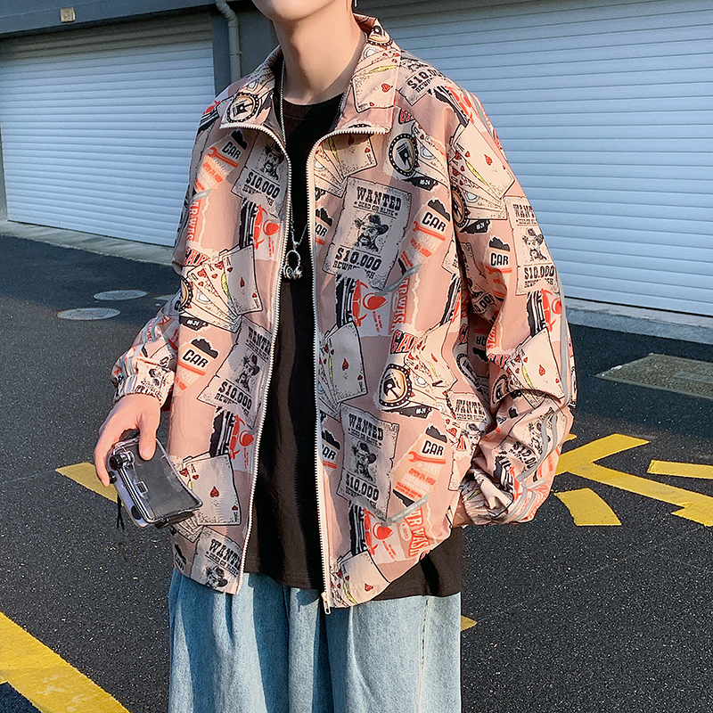 外套男韩版潮流2021春秋新款ins宽松炸街棒球服夏季痞帅潮牌夹克