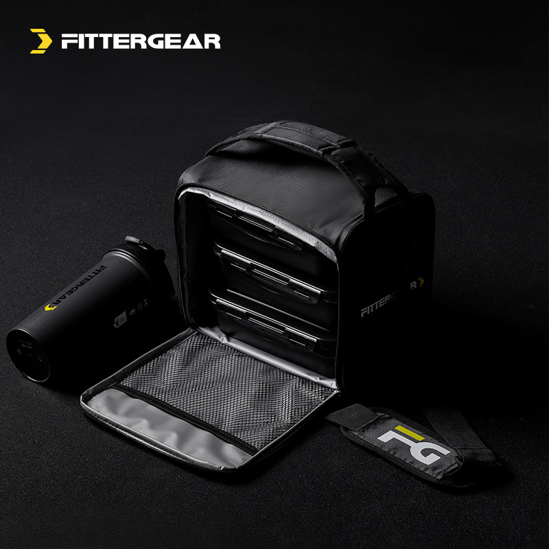 fittergear户外上班大容量餐包简约学生单肩包保温保温饭盒袋