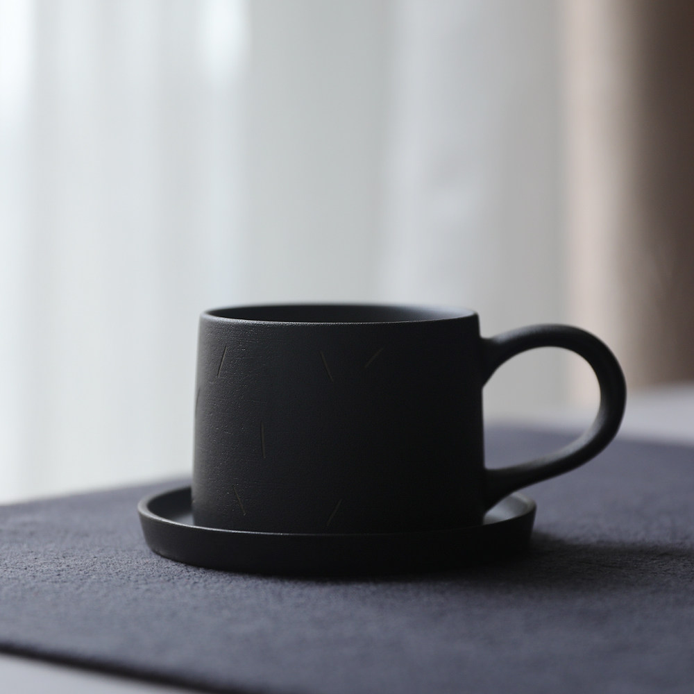 托盘春泥陶艺陶瓷现代创意个性水杯茶杯杯子马克咖啡杯咖啡杯