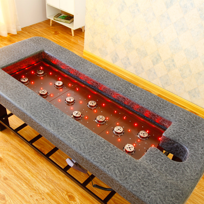 全自动远红外红外线无烟艾灸床红绿蓝三色家用全身美容