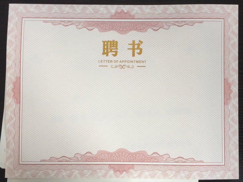 加厚胶纸道林纸聘书空白条纹黄纸内芯打印排版奖状