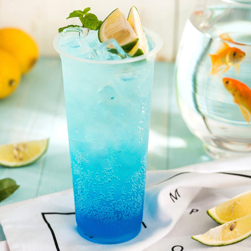 蓝柑糖浆dvg达芬奇750ml蓝甘风味果露气泡饮品糖浆