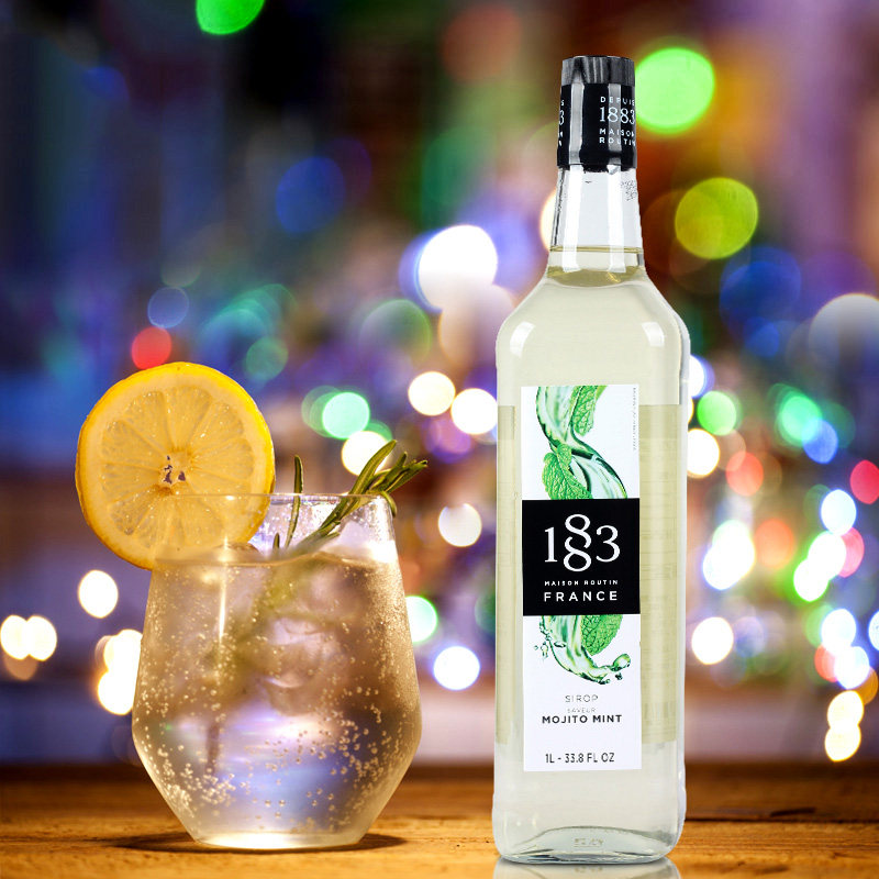 法国进口 1883露田白薄荷风味糖浆白薄荷果露1000ml 调咖啡鸡尾酒