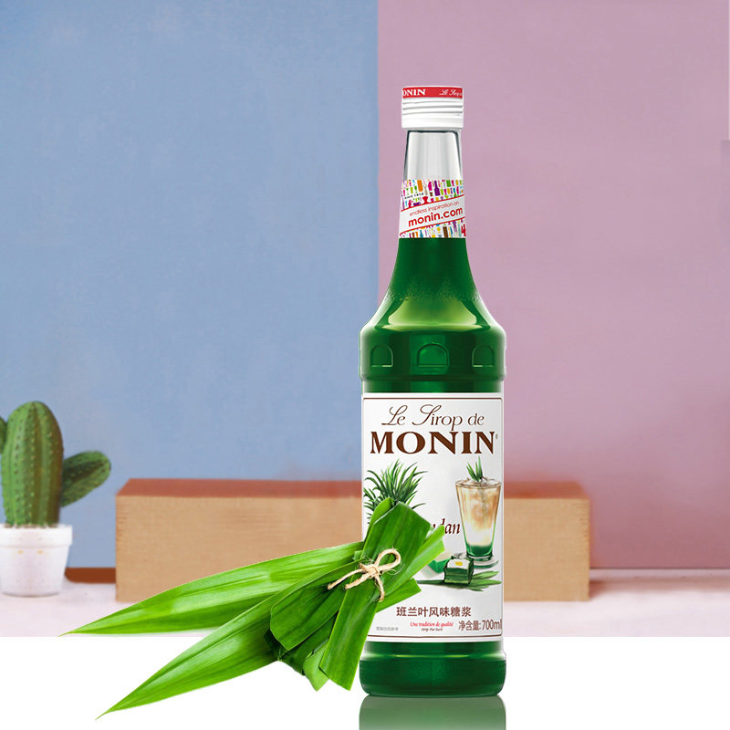 配方monin莫林班兰叶风味糖浆700ml斑斓叶果露咖啡糖浆