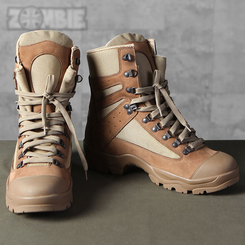 法军法国公发军版原品军迷户外牛皮高帮翻毛皮战术鞋作战沙漠靴