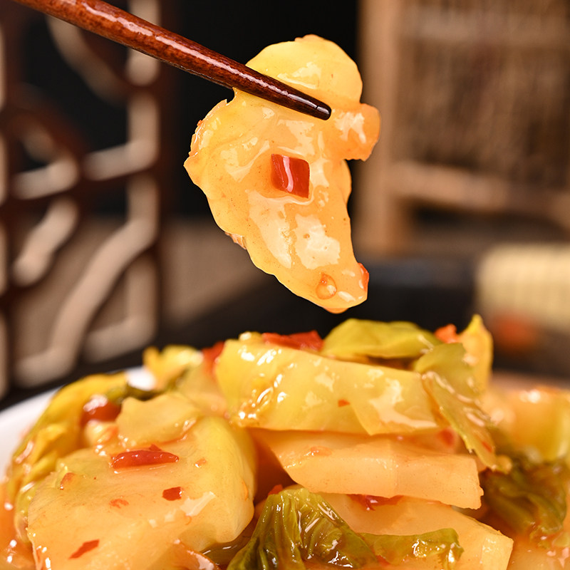 秘制儿菜爽娃娃菜腌制咸菜泡菜农家酱菜开胃下饭菜酒店凉菜即食