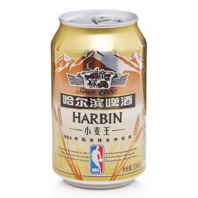 哈尔滨小麦王啤酒啤酒听装330毫升24听北京包邮啤酒