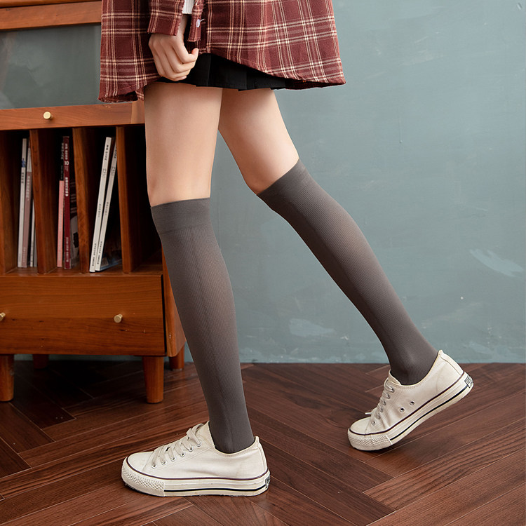 春夏jk制服袜子中筒微压显瘦竖条丝袜百搭中筒袜