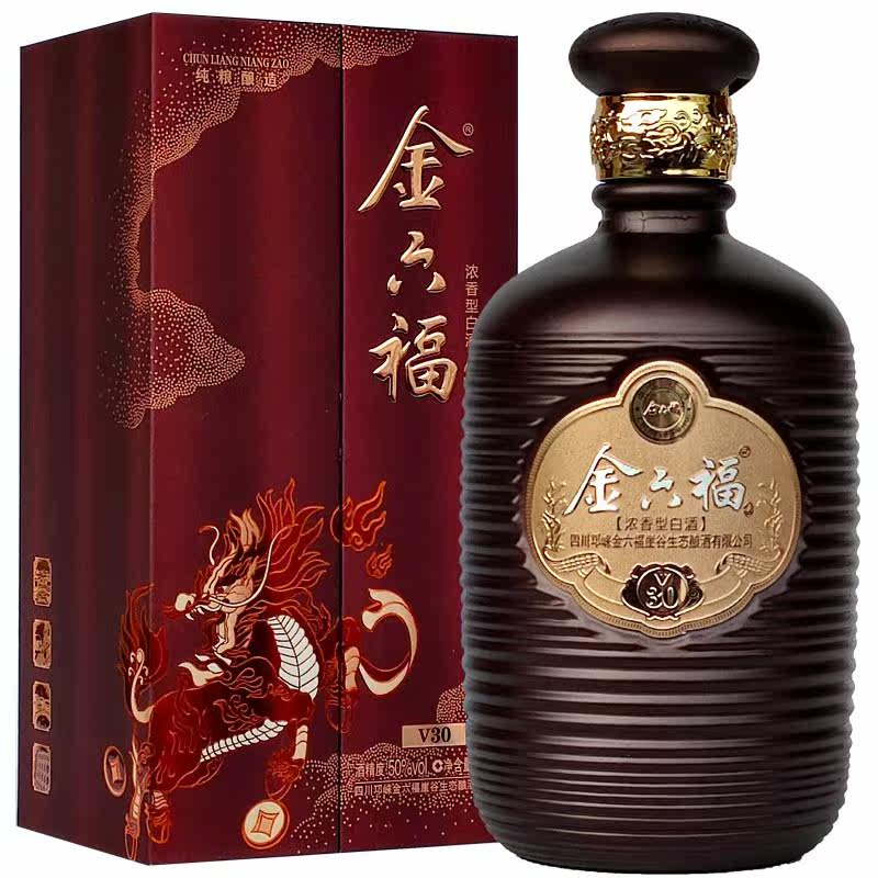 中国福酒金六福v3050度500ml6瓶整箱浓香香型其他酒类