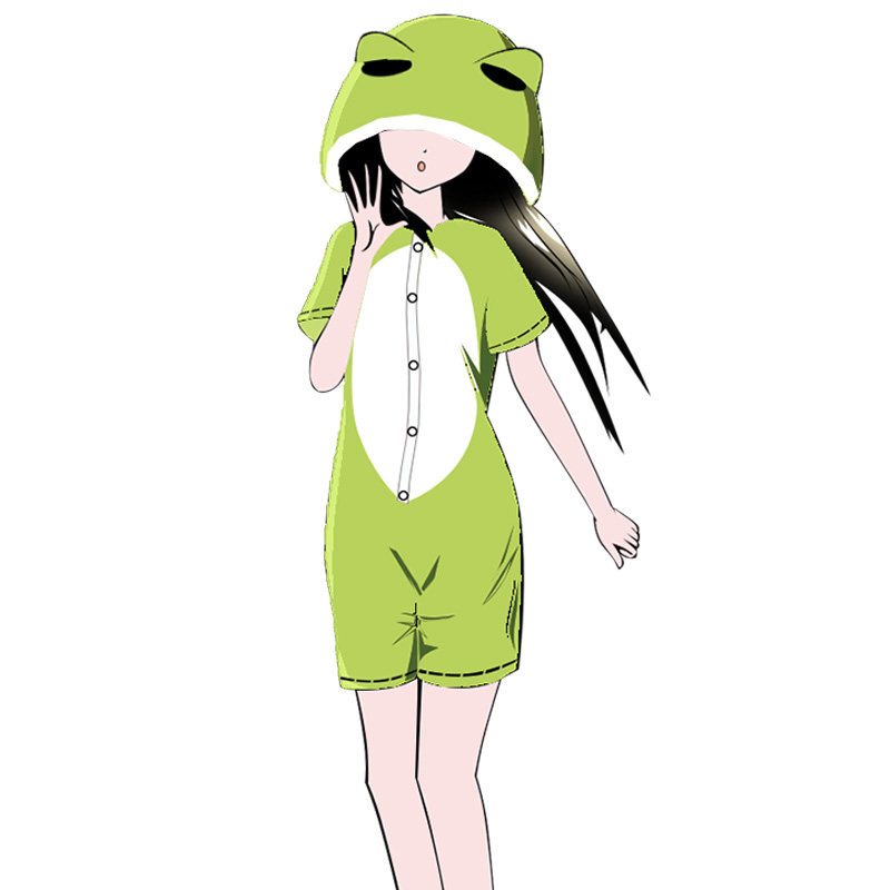 动漫旅行青蛙cosplay二次元周边男女夏季短袖可爱连体睡衣服公仔