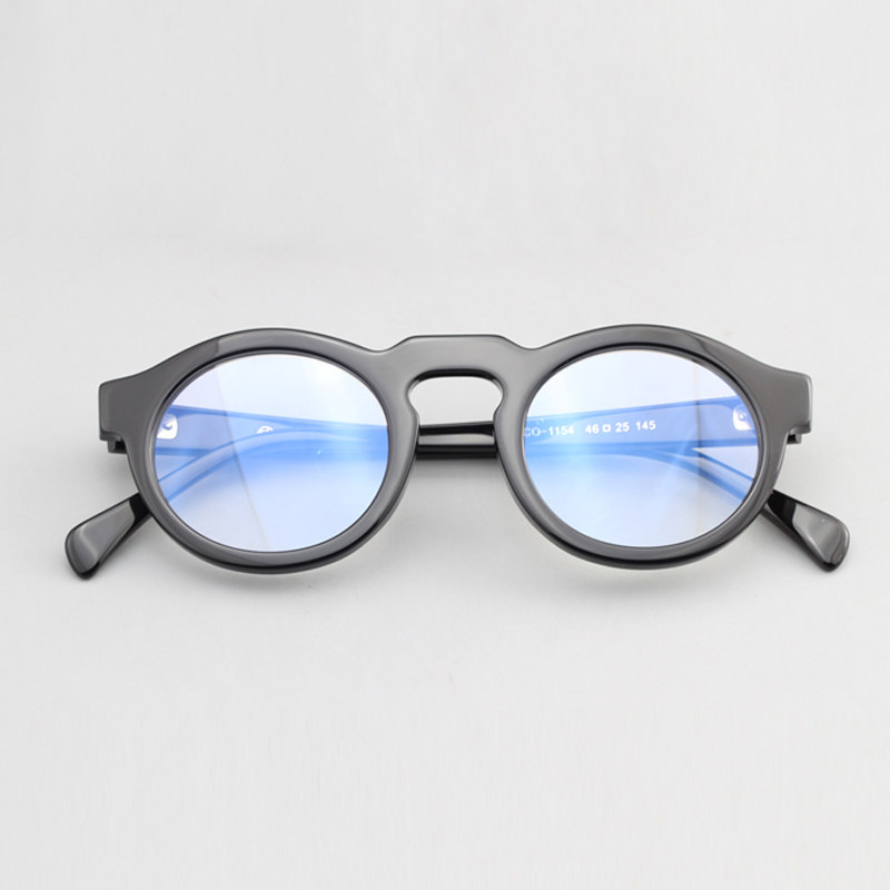 坂本龙一眼镜复古近视眼镜男手工眼镜框板材眼镜架潮黑框配近视镜