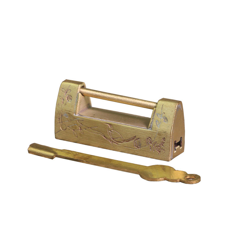 小铜小号迷你纯铜老式仿古中式复古横开挂锁挂锁