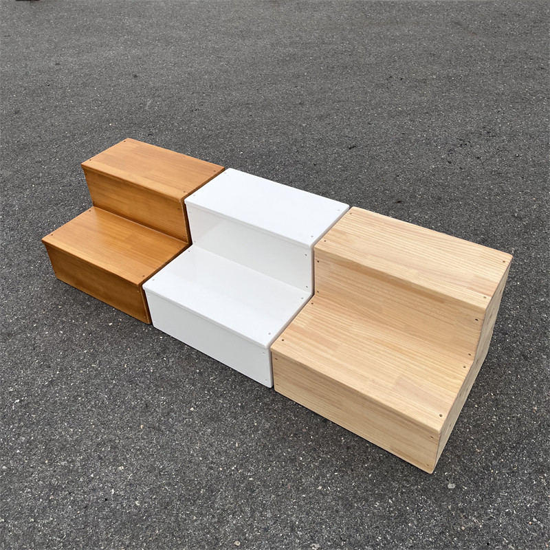 实木台阶双层三层阶梯凳木楼梯脚踏凳子爬高沙发凳