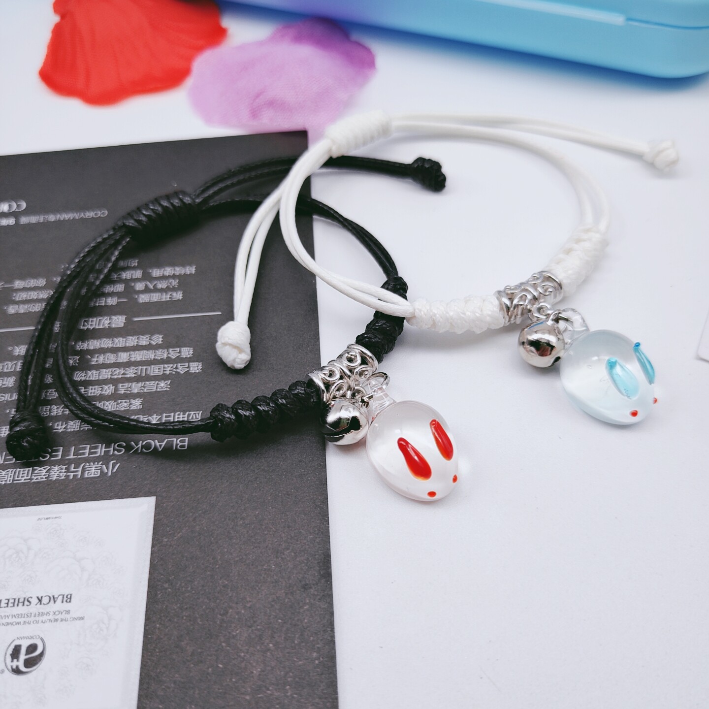 手链女魔道祖师蓝忘机魏无羡衍生铃铛兔子手环闺蜜情侣手镯可调节