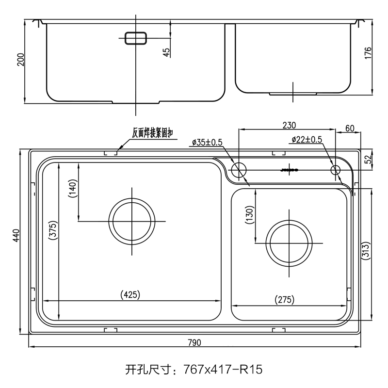 菜盆水槽jomoo九牧不锈钢套餐双槽洗菜洗碗池02115水槽套餐