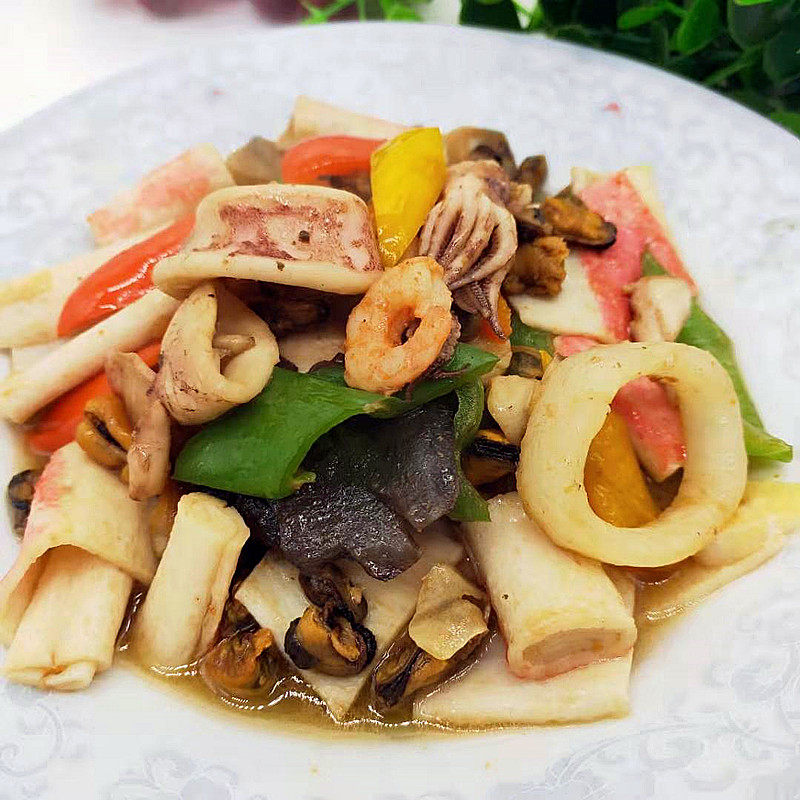 海鲜全家福什锦拼盘海杂拌大杂烩扇贝虾仁鱿鱼海虹其它