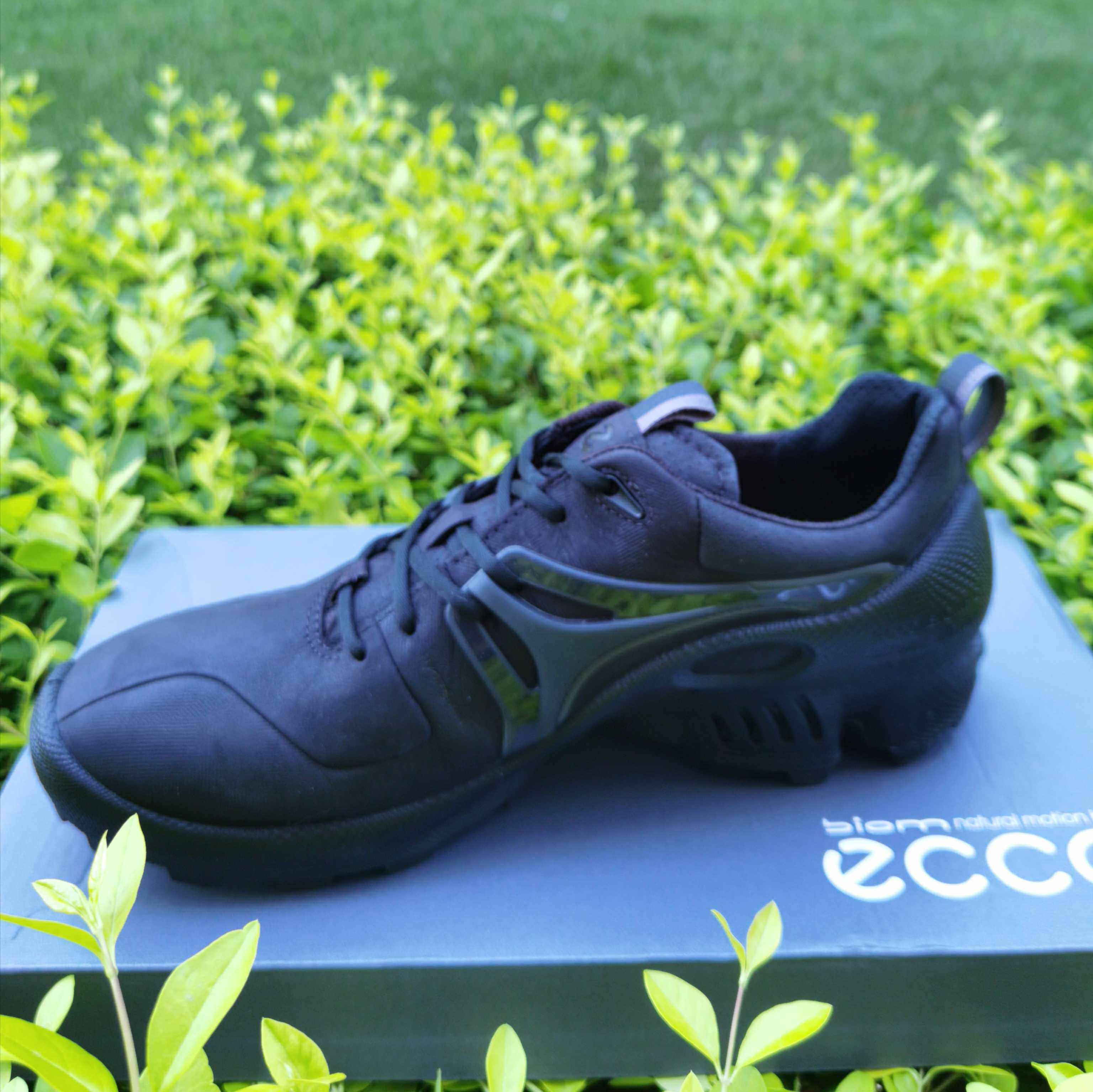 雅娜正品爱步ecco2020运动休闲牦牛牛皮男鞋803144时尚休闲鞋