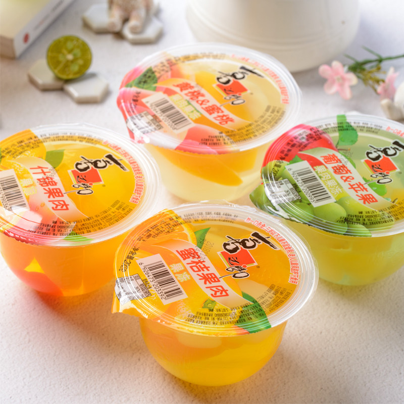 喜之郎果冻零食大杯200克儿童休闲水果肉果冻大礼包混搭什锦整箱