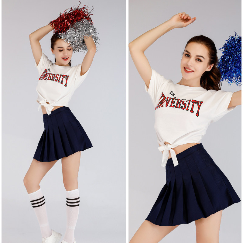 新款学生拉拉队啦啦操服装演出服女团团体健美操爵士舞啦啦队服
