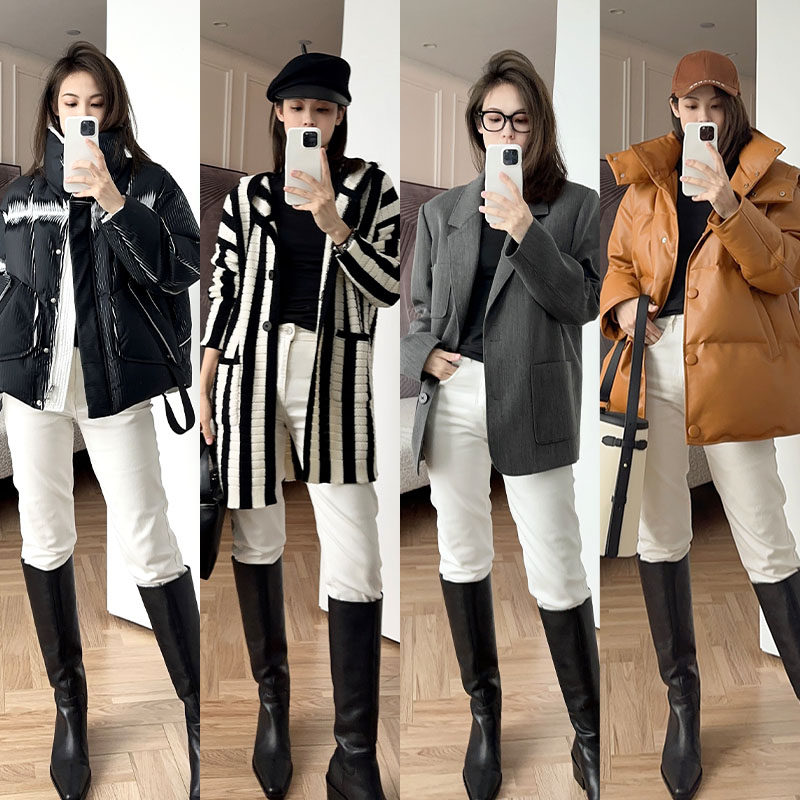 美洋meiyang维密长靴全真真皮欧美御姐尖头高跟时装靴