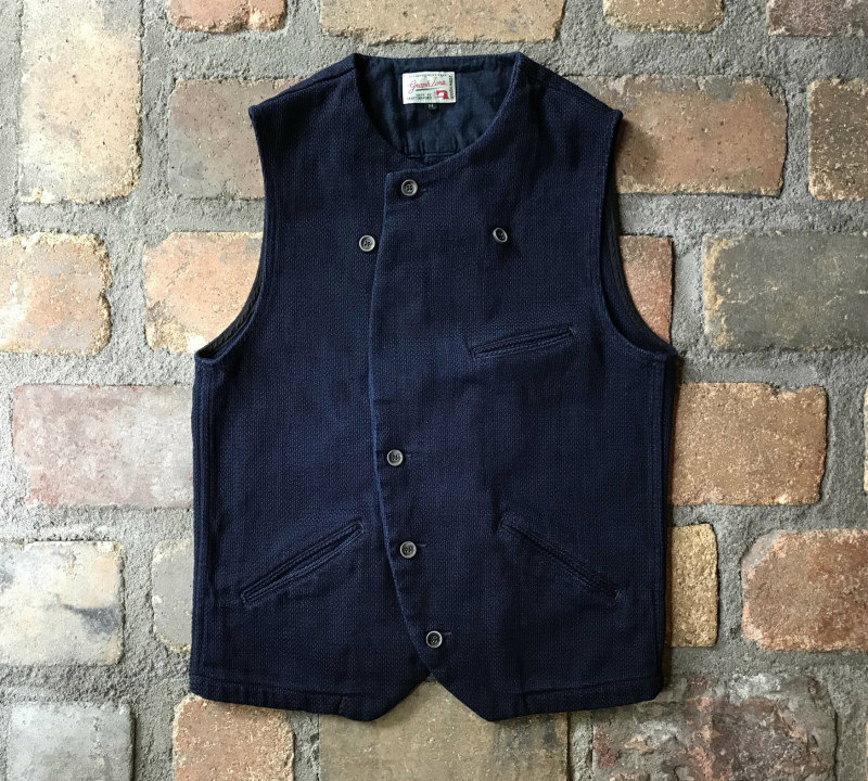 马甲graphzero靛蓝复古gzawv3012工装空军背心