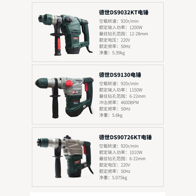德世德硕电锤90726kt多功能两用大功率冲击钻凿泥土电锤