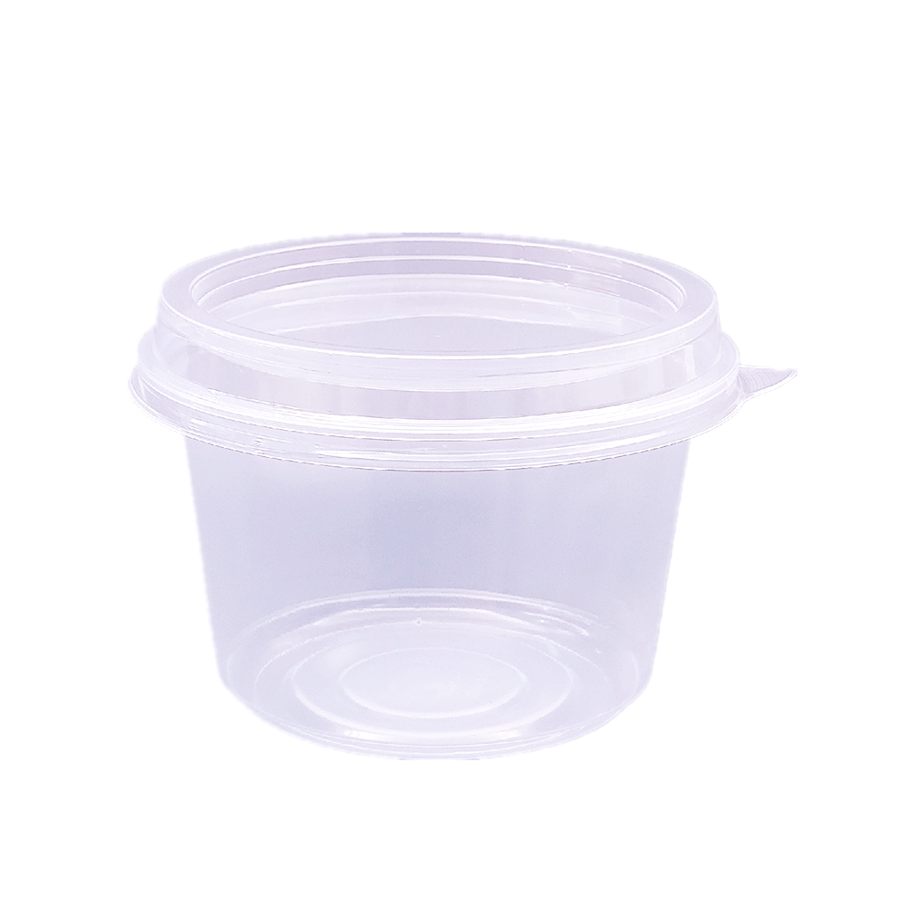 圆形一次性甜品打包盒子塑料仙草芋圆水果捞冰一次性餐盒