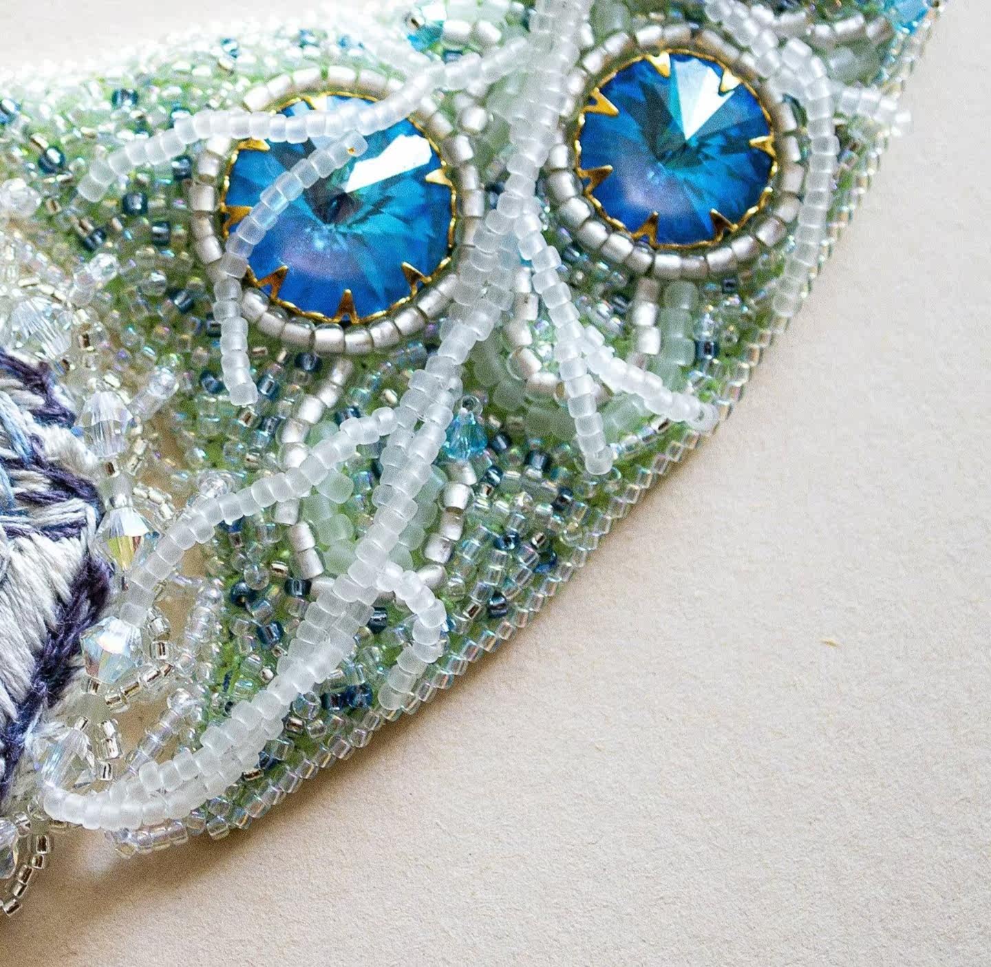 乌克兰珠绣手工大师重工制作超美自然景观施华捷克项链