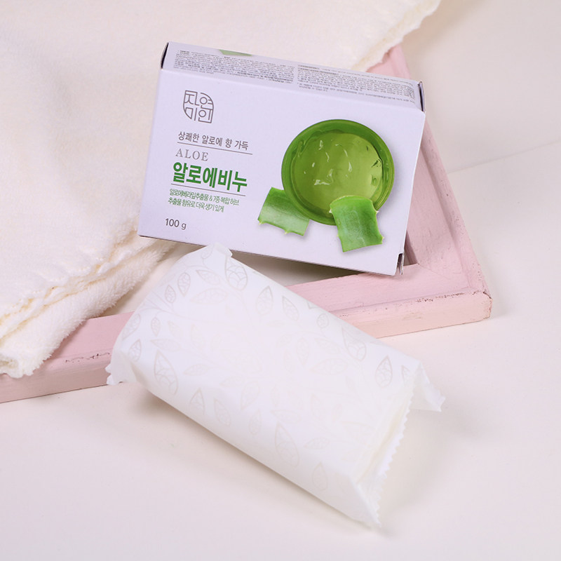 韩国进口芜琼花芦荟香皂洗脸洗澡植物精华美容香皂