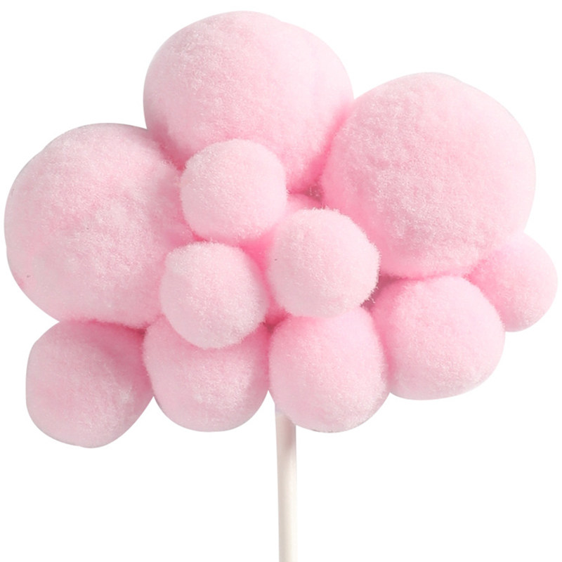 网红生日蛋糕装饰棉花云朵插件拱门立体热气球派对节日装扮用品