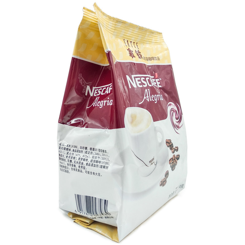 包邮雀巢丝滑拿铁咖啡香浓速溶三合一500g克袋装1 2咖啡细腻柔顺