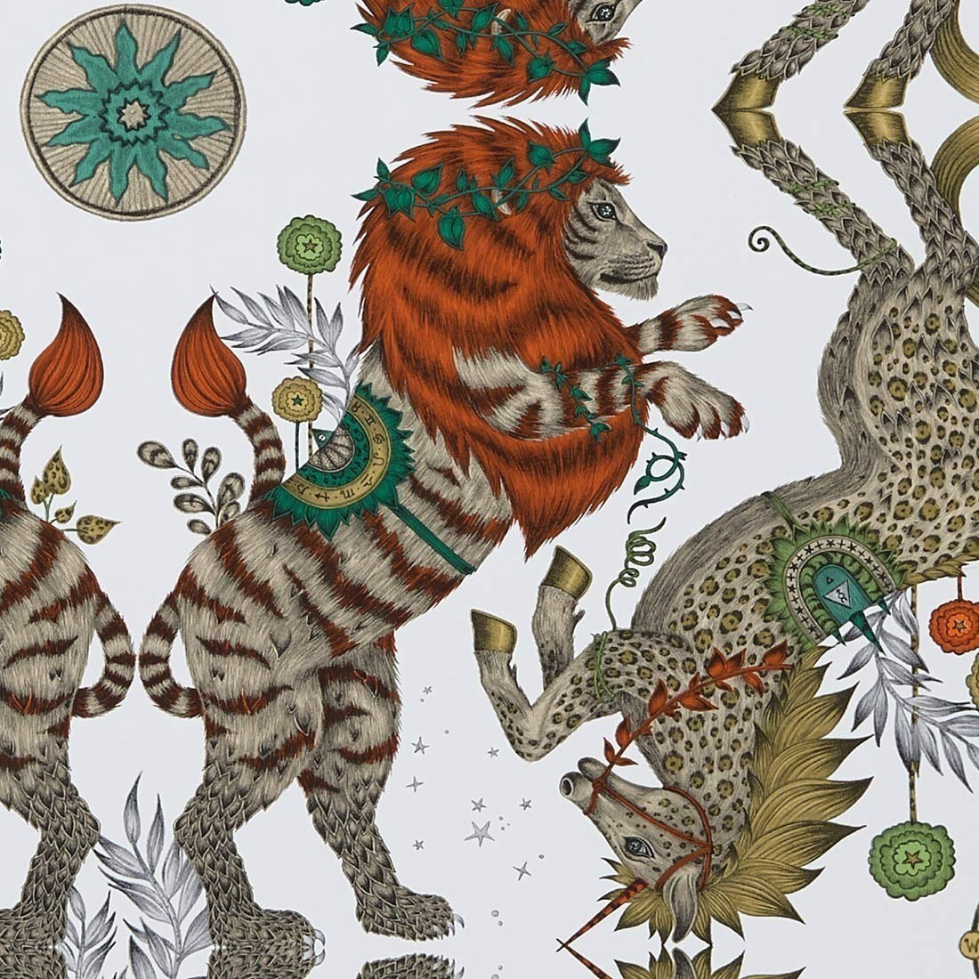 英国进口墙纸狮子动物壁纸w011301卧室客厅背景墙定制壁画