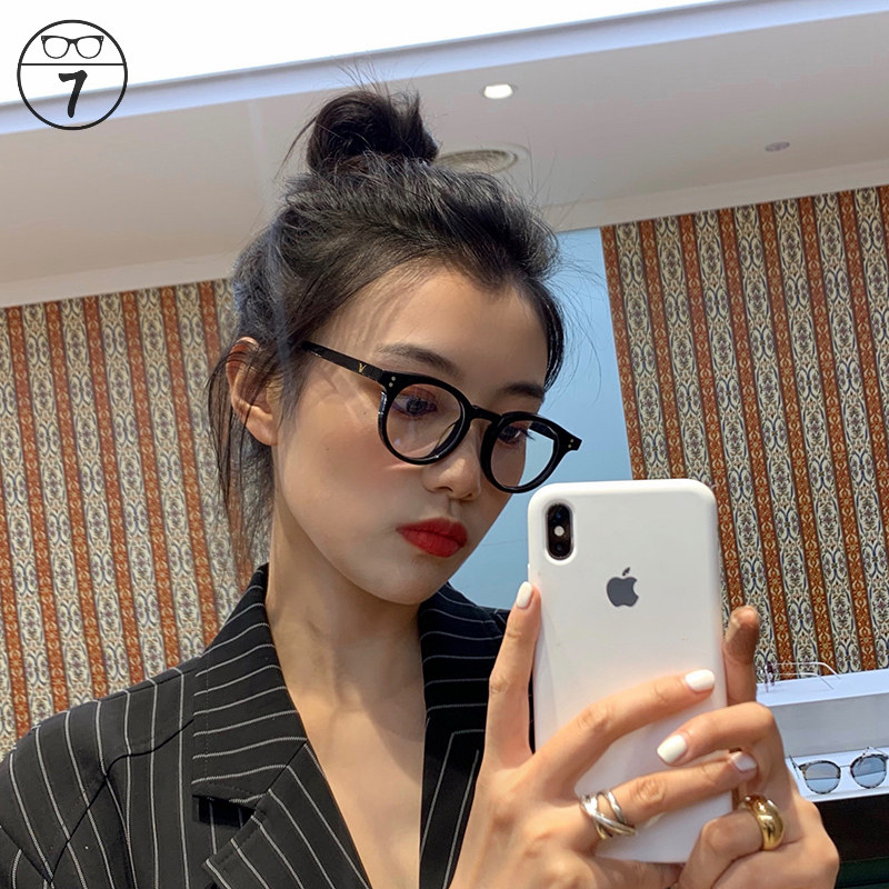 眼镜黑框女韩版复古素颜ins网红款眼镜框小脸定制成品光学镜