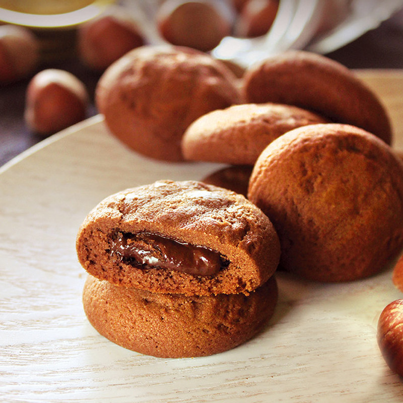 曲奇塔塔夹心饼干tatawa进口榛子巧克力酱软120g曲奇饼干