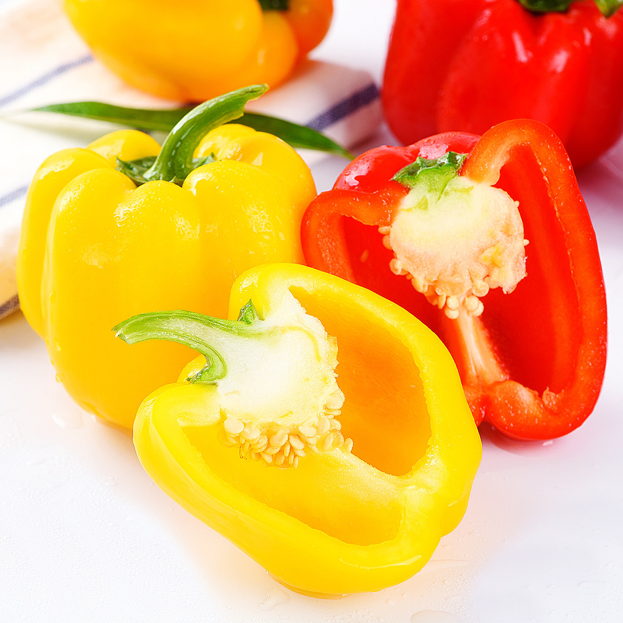 山东新鲜彩椒4斤水果甜椒太空椒圆辣椒