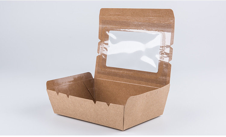 一次性饭盒200只盒子外卖沙拉水果餐盒开窗单开窗一次性餐盒