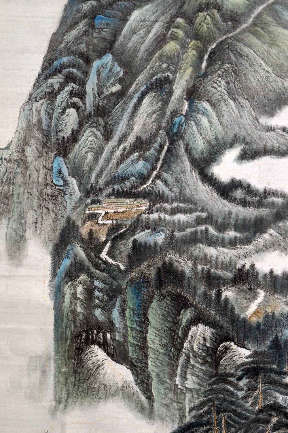 热卖金顶峨眉张大千中堂六尺一枫山水画仿古国画国画