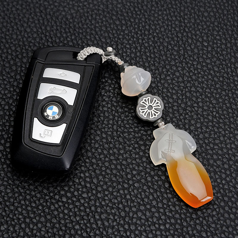 汽车钥匙挂件玉髓饰品车用钥匙扣女高高档包挂吊车用钥匙扣