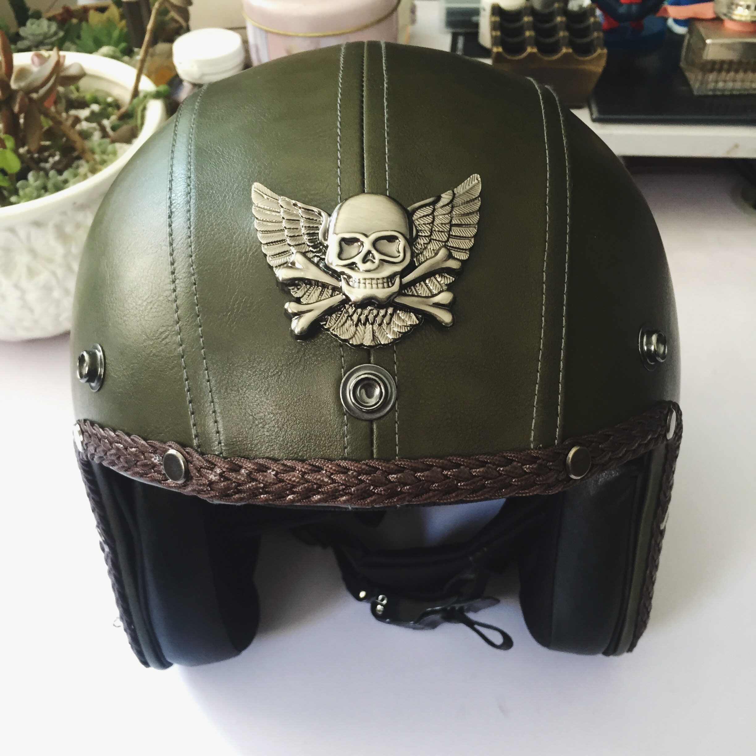 支持个性男女春秋机车定制重机太子摩托车头盔摩托车头盔