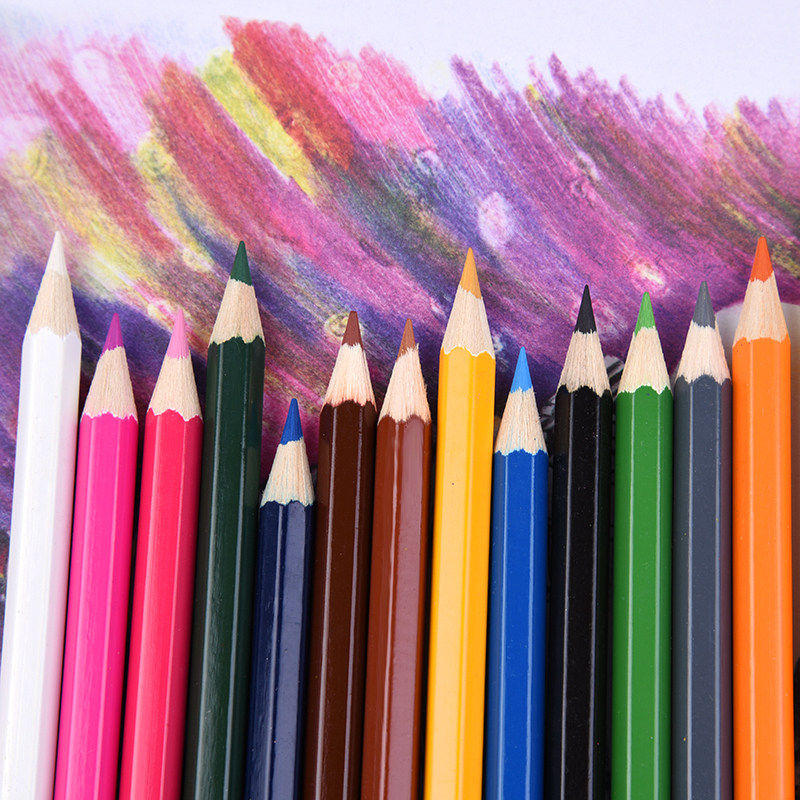 铅笔12色18色24色儿童童彩卡通批发彩色笔素描铅笔