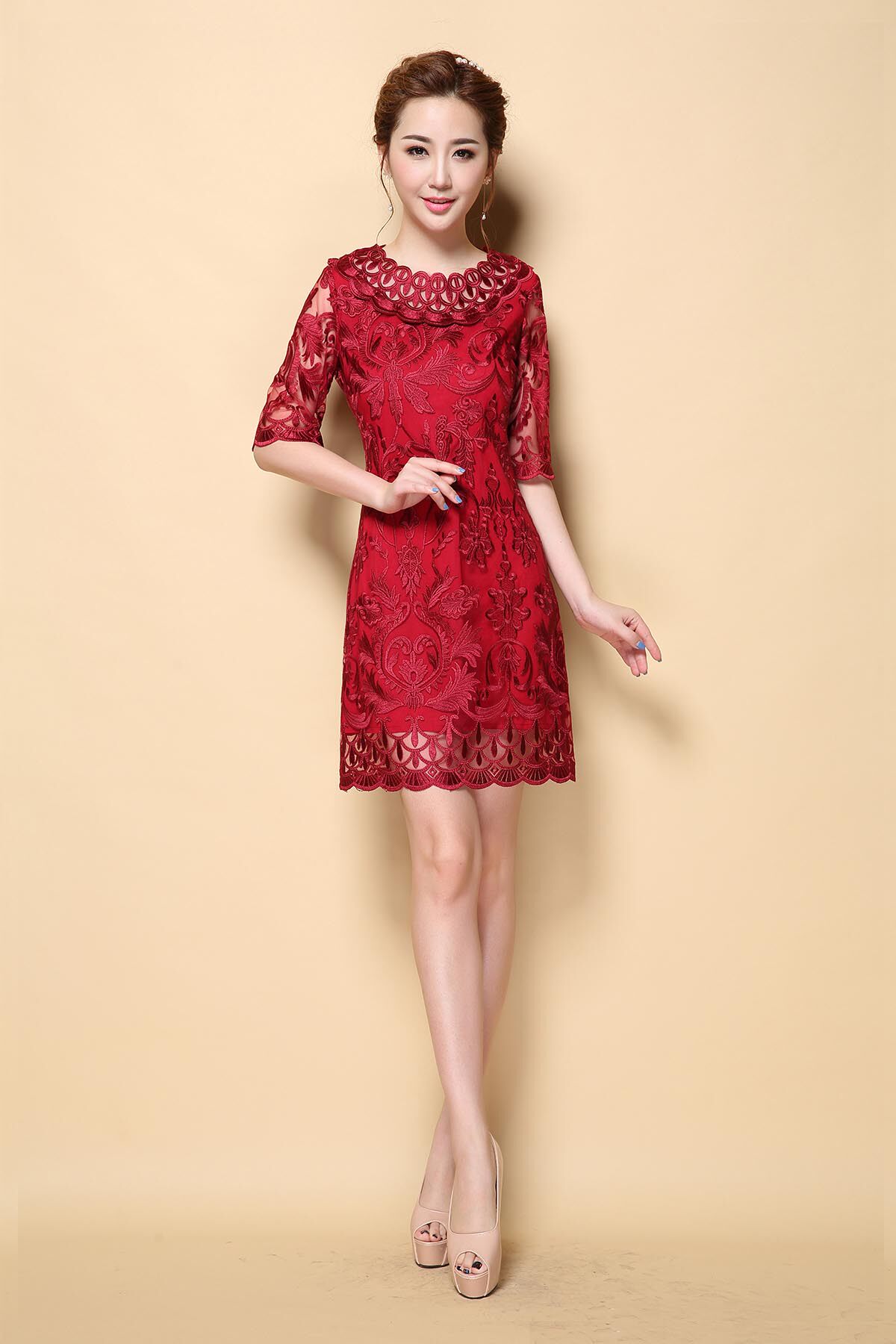 2022春夏母亲结婚结婚礼礼服短裙4055岁妈妈婚宴礼服