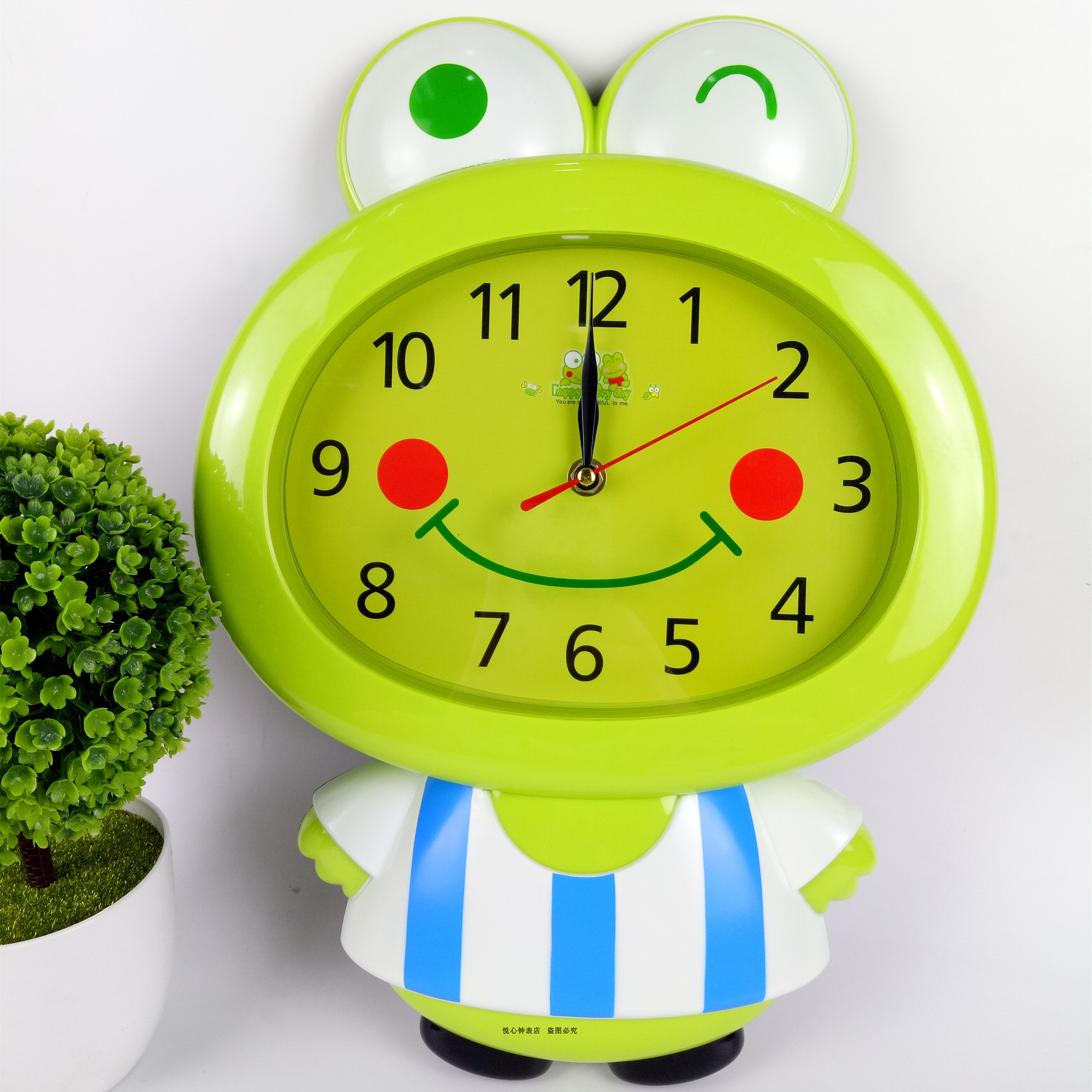 卡通挂钟客厅卧室静音创意时尚可爱造型儿童房钟表装饰礼品个性