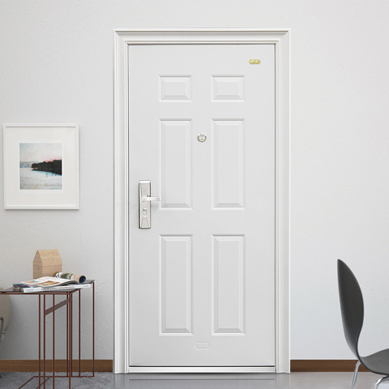 新多丁门房非标安全室内房门入户进户门白色大门机械防盗门