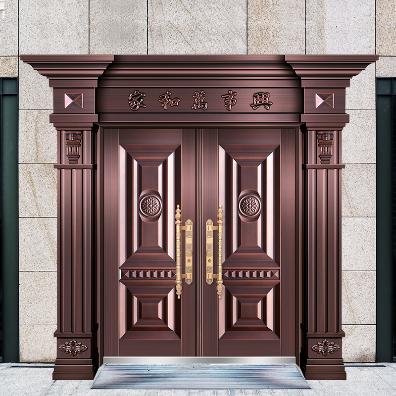 大门安全新多别墅门安定制非标双开防盗农村进户门