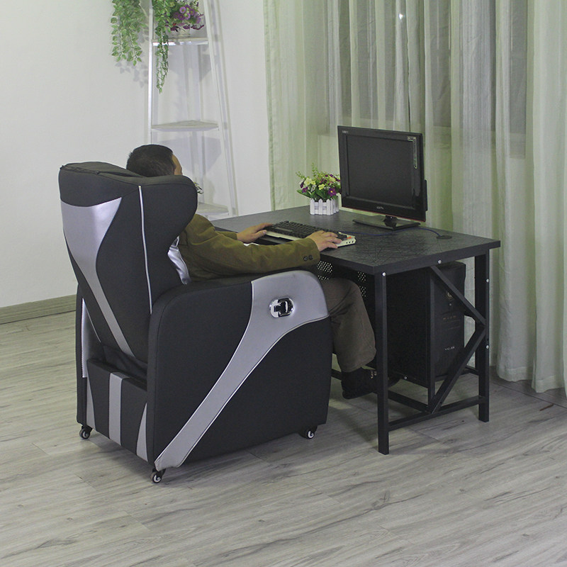网吧双人沙发可躺一体电脑桌台式电脑台式网咖单双人网咖竞技椅
