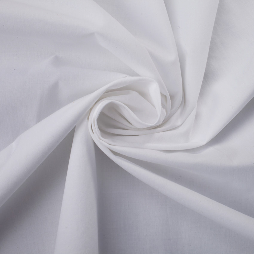 经典衬衫面料全棉质地无弹本白色布料男女女衬衣吸汗海绵垫