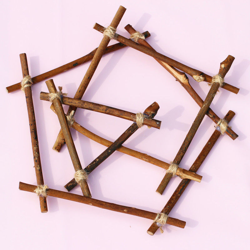 99包邮藤条树枝麻绳创意手工diy各种形状幼儿园干花