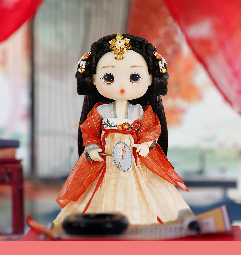 芈菟18cm关节娃娃古风汉服换装人偶娃国风手办娃娃