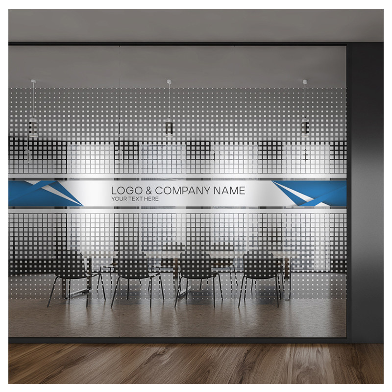 办公室定制磨砂玻璃贴膜静电玻璃门防撞腰线贴纸瓷砖